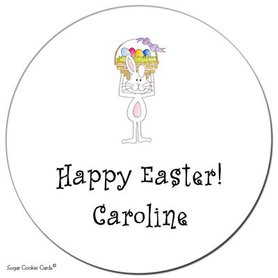 Sugar Cookie Gift Stickers - Easter Bunny